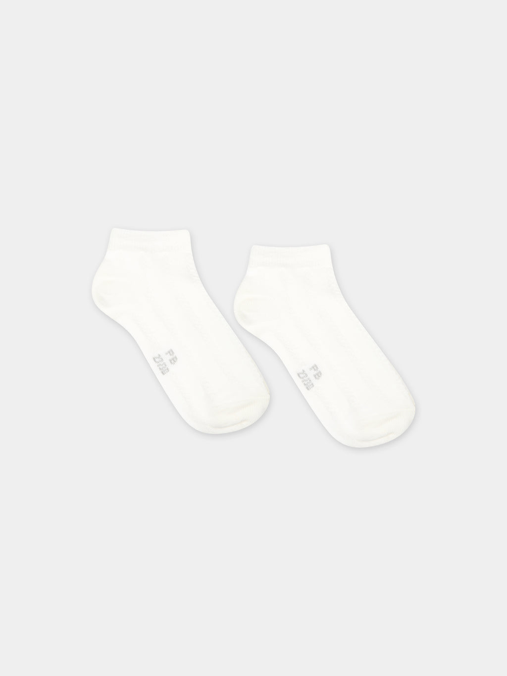 Set calzini bianchi per bambina con logo
